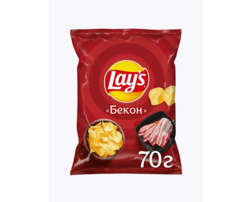 Чипсы Lays со вкусом Бекон, 70г Чипсы Lays со вкусом Бекон, 70г