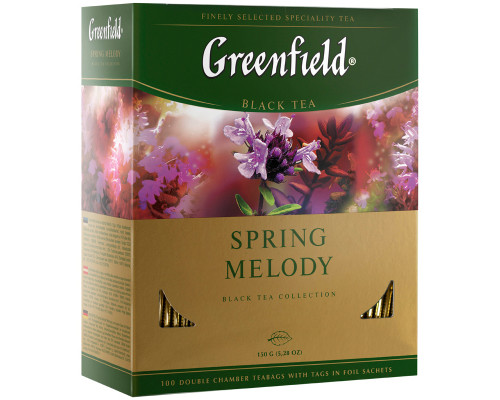 Чай Greenfield Spring Melody черный, 100*1,5г