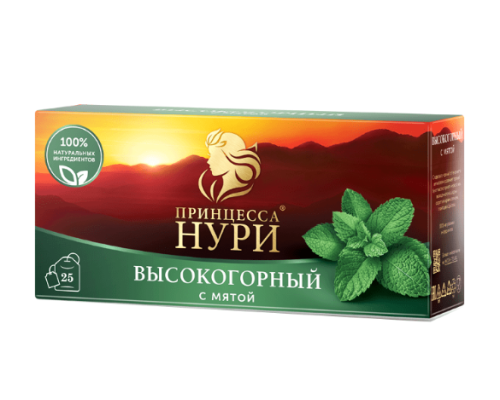 Чай черный Принцесса Нури Высокогорный с Мятой 25*2г Чай черный Принцесса Нури Высокогорный с Мятой 25*2г