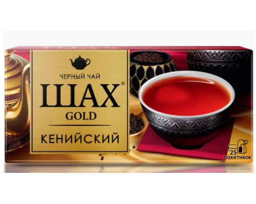 Черный чай Шах Gold Кенийский, 25*2г