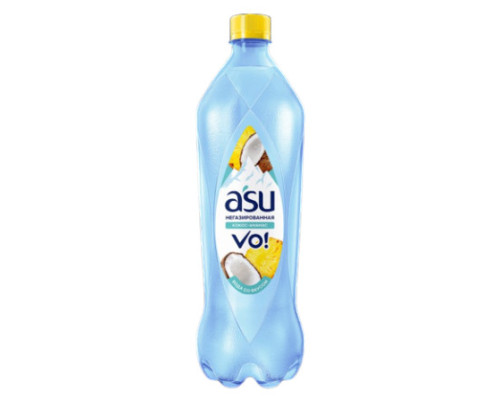 Вода питьевая ASU негазированная со вкусом кокоса и ананаса, 0,5 л