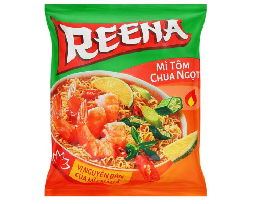 Лапша Reena Ramen «Кисло-острая креветка», 65 г × 30 шт