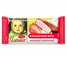 Батончик «Алёнка» клубничная нуга в молочном шоколаде, 20 гр