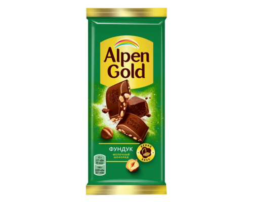 Шоколад Alpen Gold с дробленым Фундуком, 80г