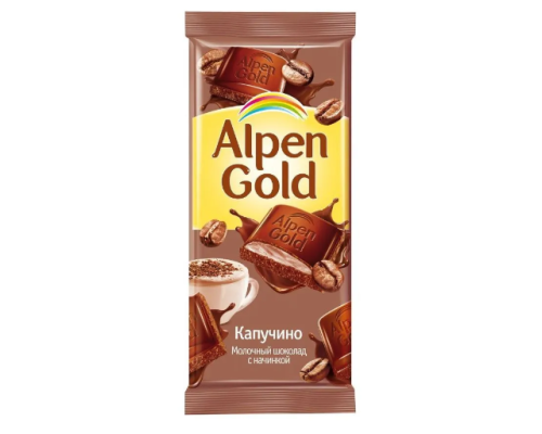 Шоколад Alpen Gold со вкусом Капучино, 80г