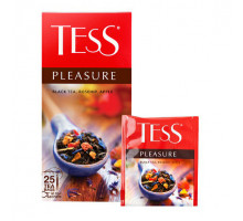 Чай черный Tess Pleasure с шиповником и яблоком, 25*1,5г.