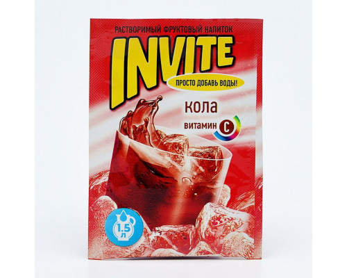 Напиток растворимый Invite Кола, 9г Напиток растворимый Invite Кола, 9г