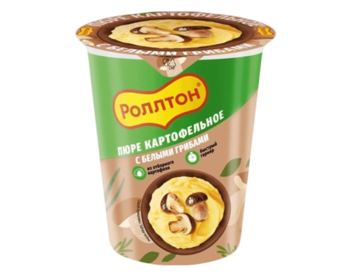 Картофельное пюре Роллтон с белыми грибами, 55г