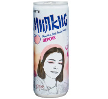 Напиток газированный Lotte Милкис Персик, 250мл