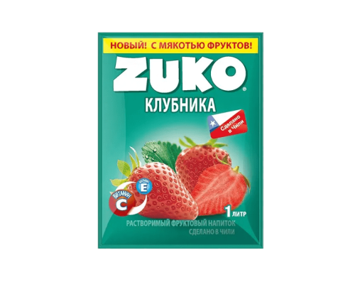 ZUKO Растворимый фруктовый напиток, клубника,  25г