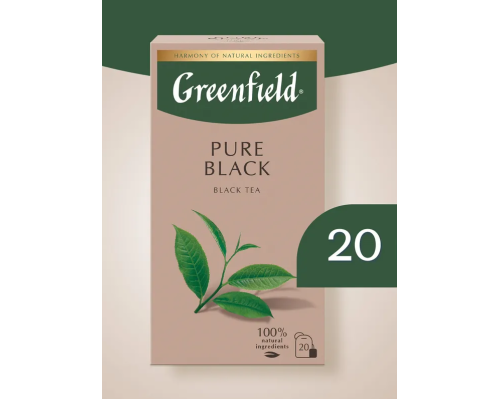Чай Greenfield Pure Black черный, 20*2г Чай Greenfield Pure Black черный, 20*2г