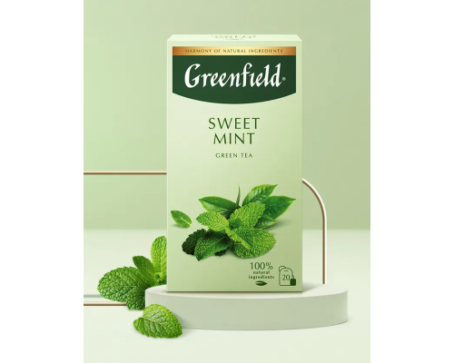 Чай Greenfield Sweet Mint зеленый, 20*2г Чай Greenfield Sweet Mint зеленый, 20*2г