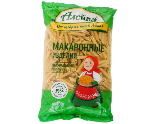 Алейка Макароны Перья Рифленые №4, 400г