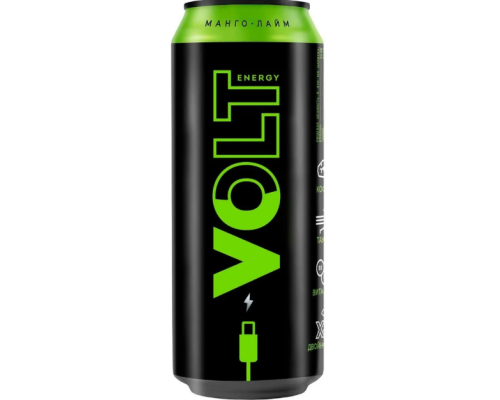 Энергетический напиток Volt Energy со вкусом Манго и Лайма, 0,45л / Омск Энергетический напиток Volt Energy со вкусом Манго и Лайма, 0,45л / Омск