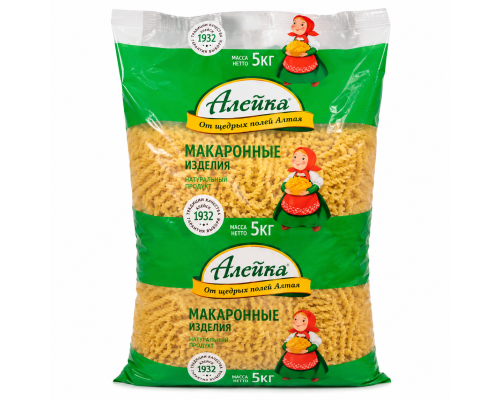 Макароны-спирали, 5 кг №12 Алейка