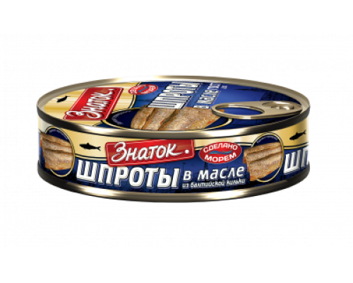 Шпроты из балтийской кильки в масле Знаток, 160 г