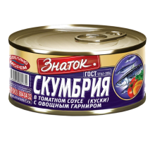 Скумбрия с овощ гарнир 48х240г Знаток ключ