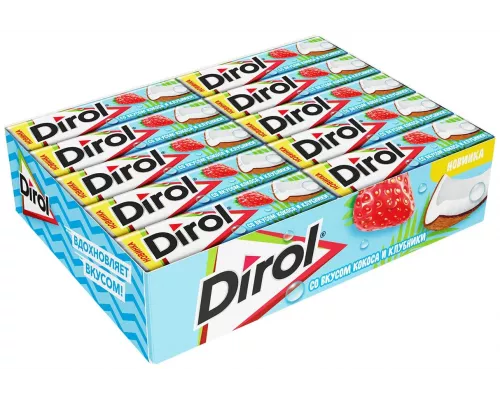 Жевательная резинка Dirol, Клубника и кокос