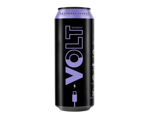 Энергетический напиток Volt Energy Голубика-Гранат, 0,45л Энергетический напиток Volt Energy Голубика-Гранат, 0,45л