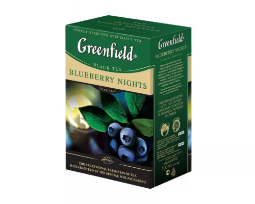 Чай Greenfield Blueberry Nights черный, 100г Чай Greenfield Blueberry Nights черный, 100г