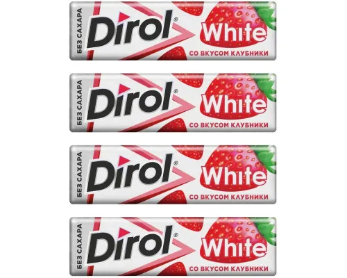 Жевательная резинка Dirol White, Клубника Жевательная резинка Dirol White, Клубника